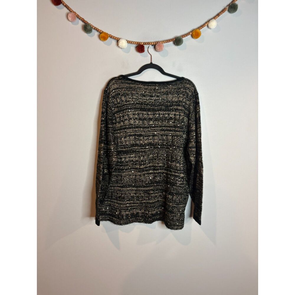 City Chic metallic black and gold sweater